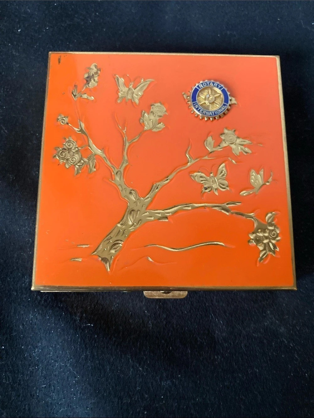 Vintage Floral Makeup Compact